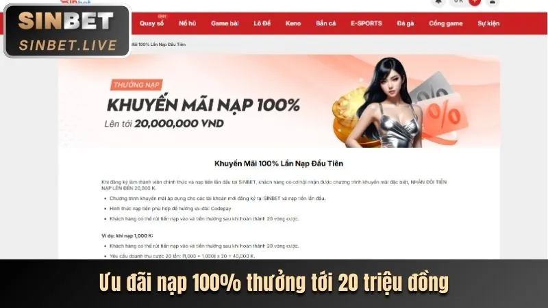 Các loại khuyến mãi đa dạng tại K188